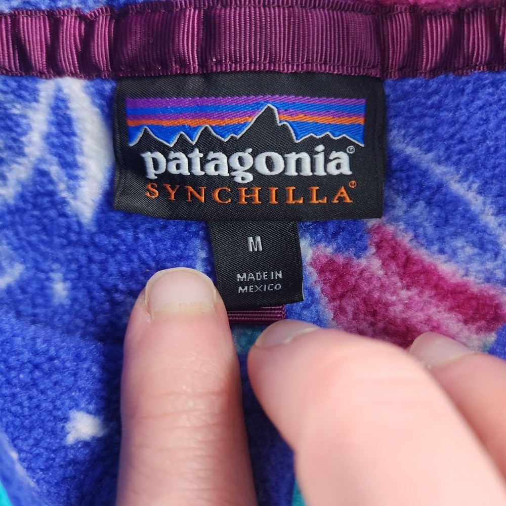 Patagonia Synchilla Snap-T Fleece Pullover Harvest Moon Owl Women's Medium M - Picture 4 of 8
